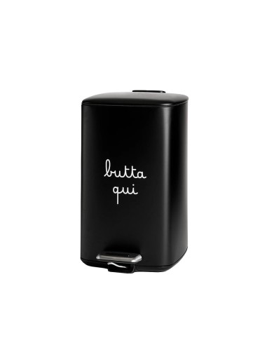 Pattumiera nera Butta qui Simple Day