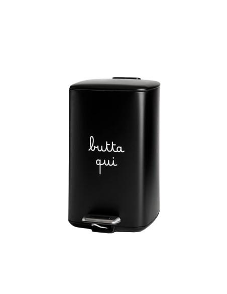 Pattumiera nera Butta qui Simple Day