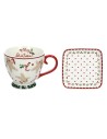 Set Mug con piattino natalizio New Milk Tognana