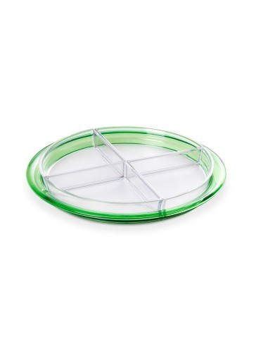 Antipastiera Verde con Scomparti estraibili Globo Omada
