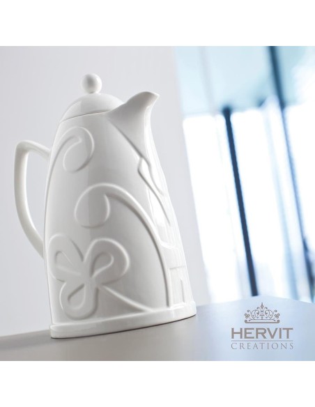 Caraffa termica in porcellana bianca Hervit