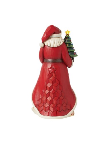 Babbo Natale con albero di Natale a led Jim Shore