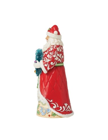 Babbo Natale con ghirlanda natalizia Jim Shore