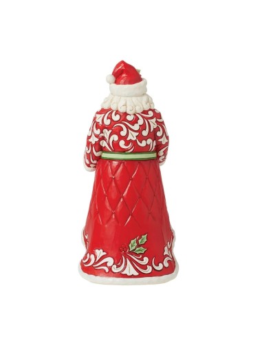Babbo Natale con ghirlanda natalizia Jim Shore
