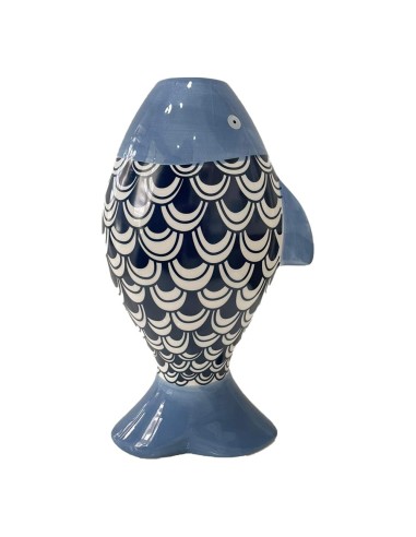 Vaso pesce marino blu Montemaggi