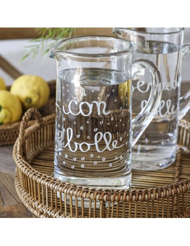 Brocca in vetro con bolle Simple Day