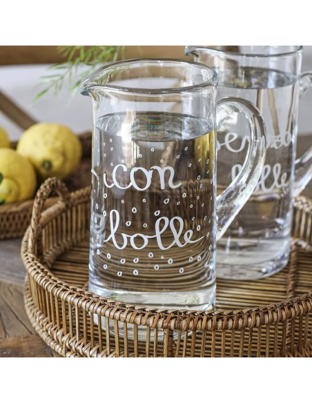 Brocca in vetro con bolle Simple Day
