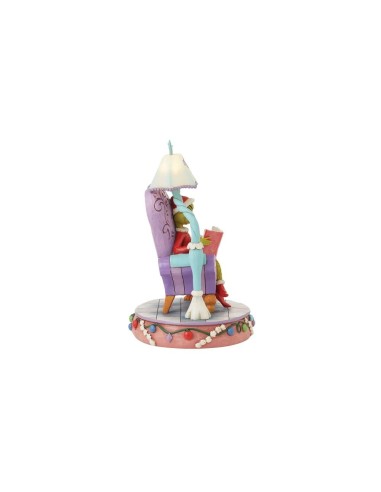 Il Grinch che legge sulla sedia Jim Shore