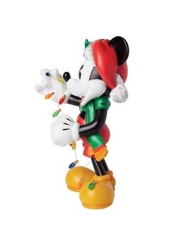Statua Topolino Big Fig con luci natalizie Disney