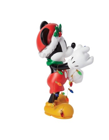 Statua Topolino Big Fig con luci natalizie Disney