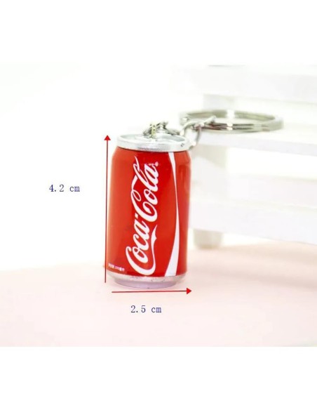 Portachiavi in miniatura a forma di lattina di bevande - Set di 4 (Coca-Cola, Pepsi, Fanta, Sprite)
