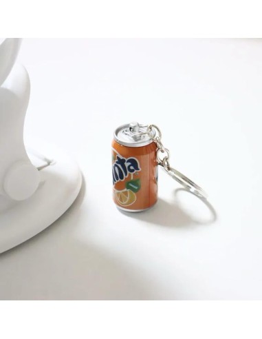 Portachiavi in miniatura a forma di lattina di bevande - Set di 4 (Coca-Cola, Pepsi, Fanta, Sprite)