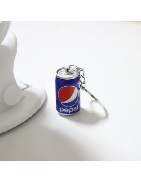 Portachiavi in miniatura a forma di lattina di bevande - Set di 4 (Coca-Cola, Pepsi, Fanta, Sprite)