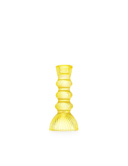 Candeliere piccolo in vetro Giallo Marrakech EMÒ