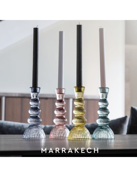 Candeliere piccolo in vetro Giallo Marrakech EMÒ