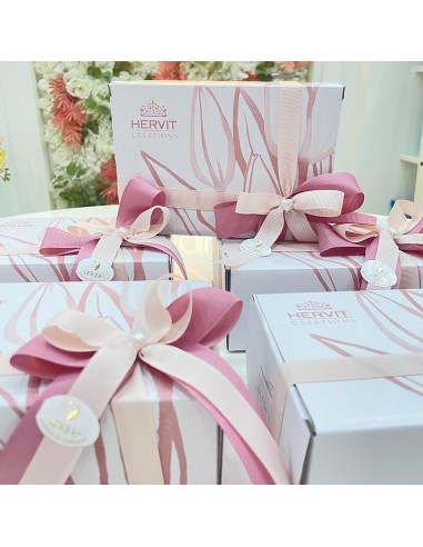 Contenitore Portagioie con Tulipani rosa Hervit Creation