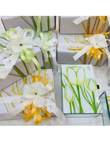 Contenitore Portagioie con Tulipani rosa Hervit Creation