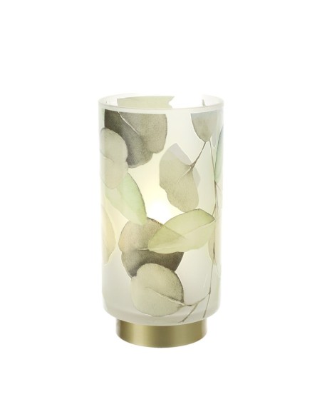 Lampada in vetro Botanic verde Hervit 20 cm