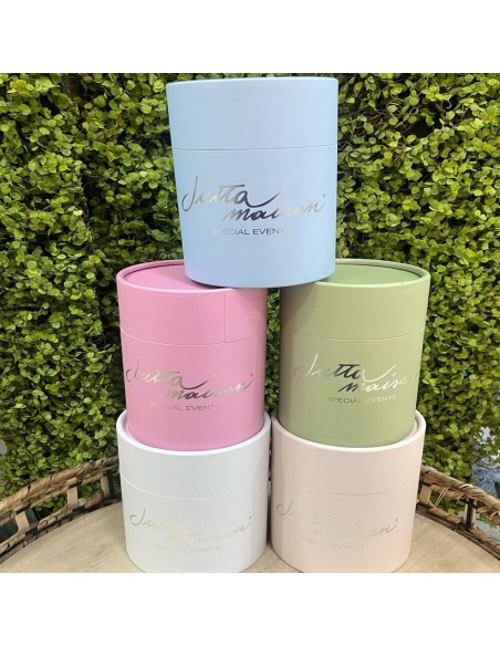 Scatola Portaoggetti Rigata in Vetro Rosa Jutta Maison