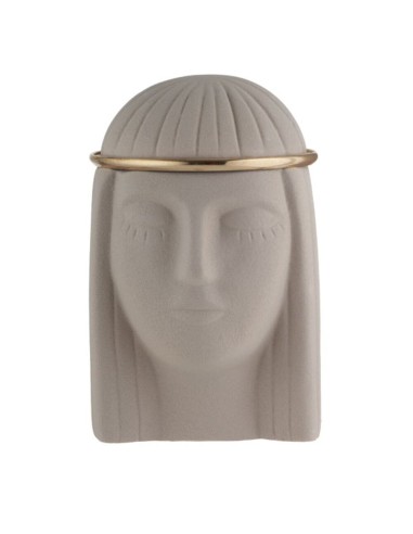 Egiziana Grande In Gres Bianco - Ilary Queen