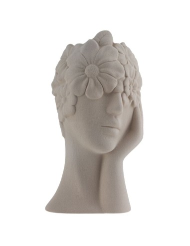 Vaso Flowers In Gres Bianco - Ilary Queen