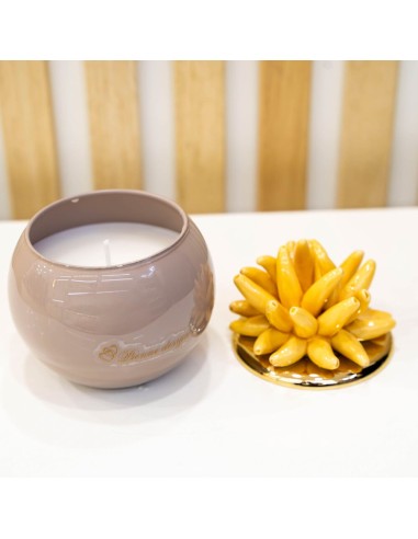 Candela Sfera Grande Tortora Con Riccio - Pienne Design