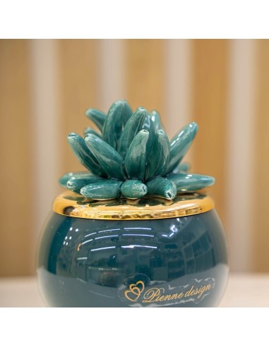 Candela Sfera Grande Verde Con Riccio - Pienne Design