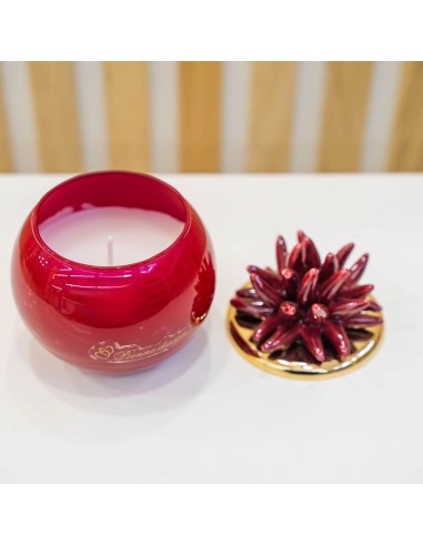 Candela Sfera Grande Amaranto Con Riccio - Pienne Design