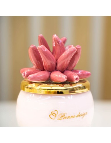 Candela Sfera Piccola Con Riccio Rosa Cipria- Pienne Design