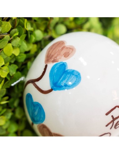 Palloncino Piccolo Con Cuori Tortora E Celeste - Pienne Design