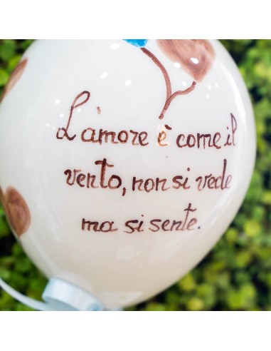 Palloncino Grande Con Cuori Tortora E Celeste - Pienne Design