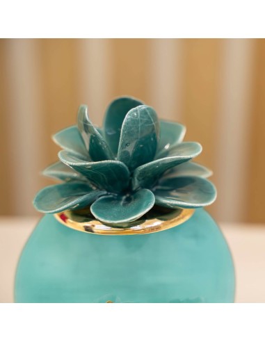 Lampada Tonda Con Fiore Ottanio - Pienne Design