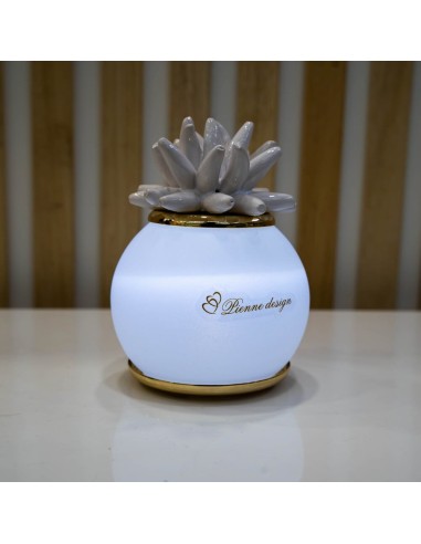 Lampada Tonda Con Riccio Bianco- Pienne Design