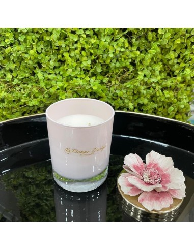 Candela Media Con Fiore Rosa Matt- Pienne Design