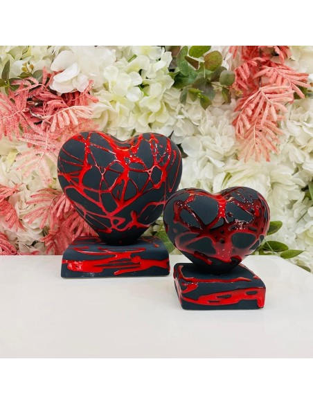 Cuore piccolo rosso e nero