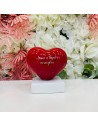 Scultura cuore piccolo rosso "Amarsi a Napoli è meraviglioso"