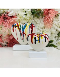 Scultura cuore piccolo imbrattato 2