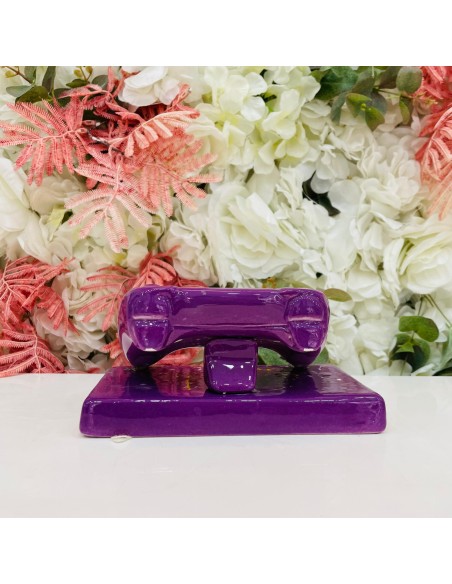 Scultura Controller Joystick Viola con schizzi