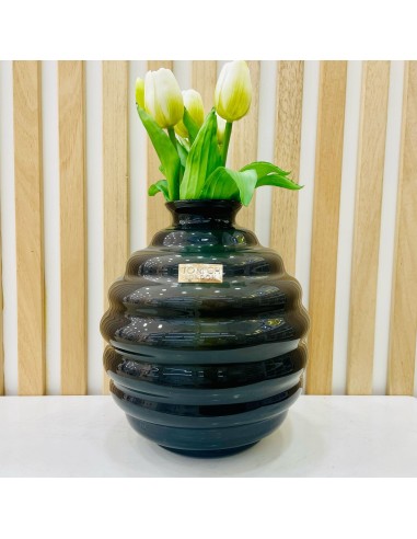 Vaso in Vetro Nero Tom Ch Linea Venezia