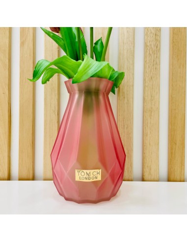 Vaso Diamante in Vetro Satino Rosa Tom Ch