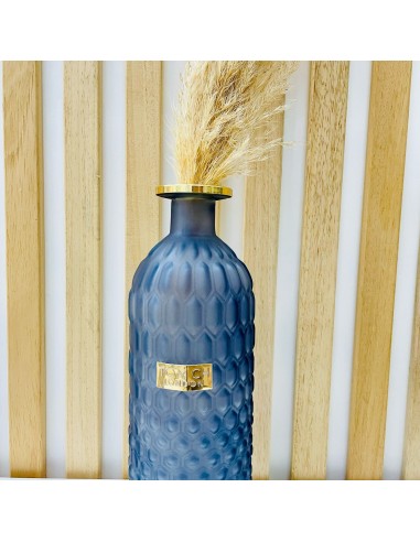 Vaso a bottiglia grigio-azzurro in vetro satinato Tom Ch