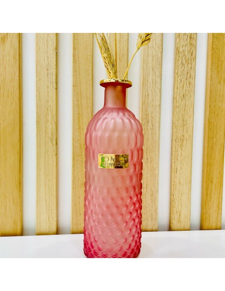 Vaso a bottiglia rosa in vetro satinato Tom Ch