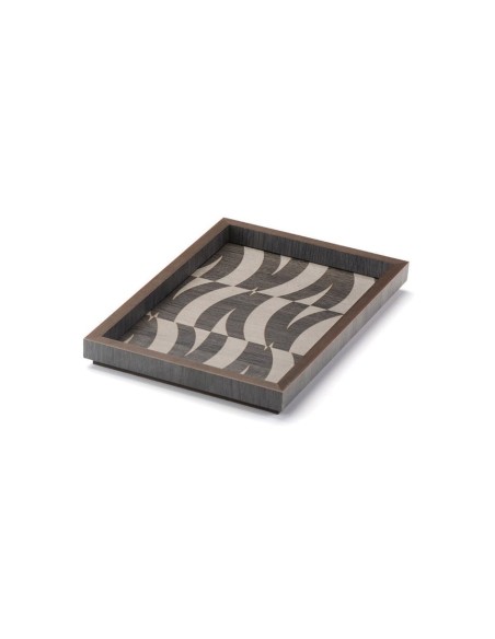 Vassoio in legno inciso onde 20x30 ves design