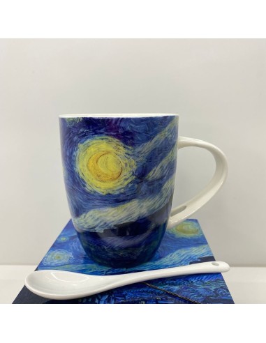Tazza con cucchiaino la Notte Stellata Van Gogh Enesco