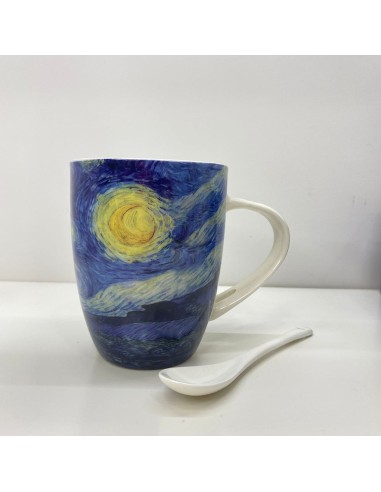 Tazza con cucchiaino la Notte Stellata Van Gogh Enesco
