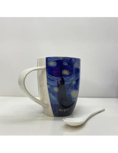 Tazza con cucchiaino la Notte Stellata Van Gogh Enesco