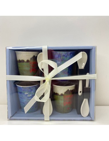 Set 4 Tazzine con cucchiaini Claude Monet Enesco