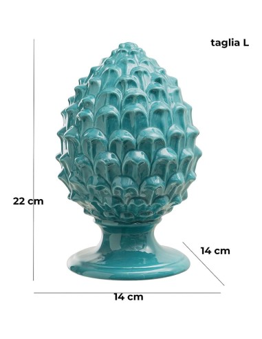 Pigna tiffany dipinta a mano h 22 Montemaggi