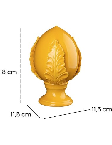 Pumo giallo dipinto a mano h 18 Montemaggi