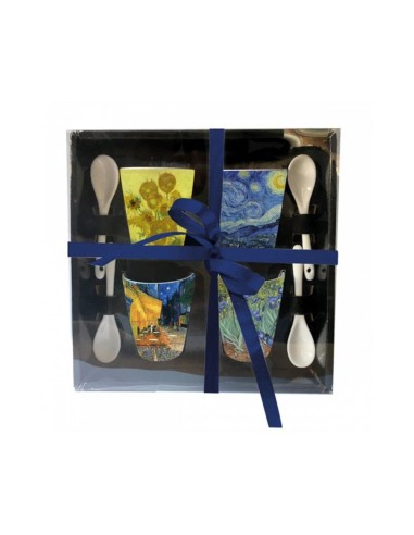 Set 4 Tazzine con cucchiaini Van Gogh Enesco